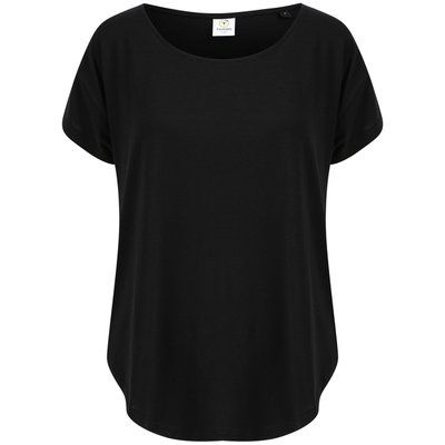 Camiseta mujer hombros caídos Black XS