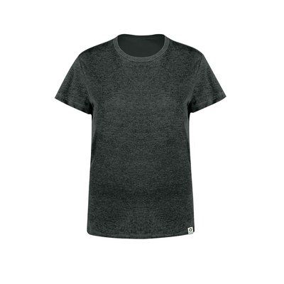 Camiseta Mujer Jaspeada Algodón Reciclado Gri S