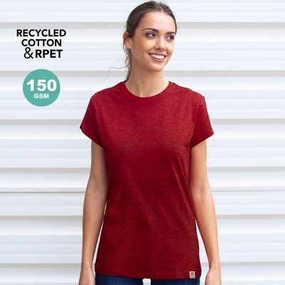 Camiseta Mujer Jaspeada Algodón Reciclado