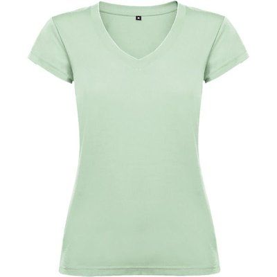 Camiseta de mujer manga corta entallada VERDE MIST S