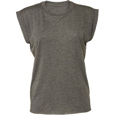 Camiseta mujer manga vuelta Dark Grey Heather M