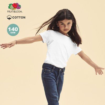 Camiseta Niña Entallada Blanca 100% Algodón