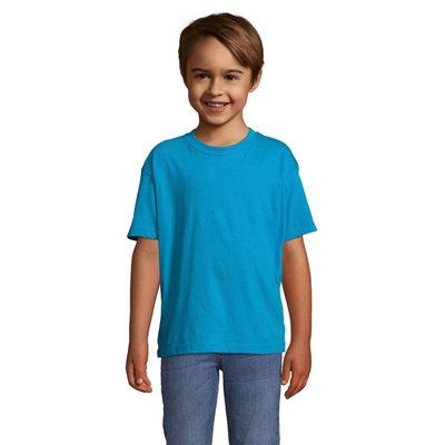 Camiseta Niño 150g Manga Corta Azul 3XL