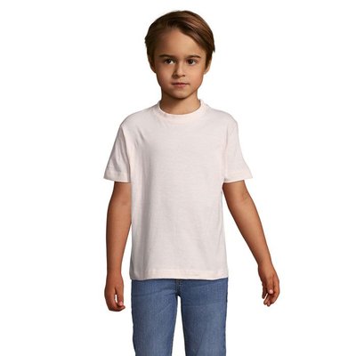 Camiseta Niño 150g Manga Corta Rosa Claro XXL