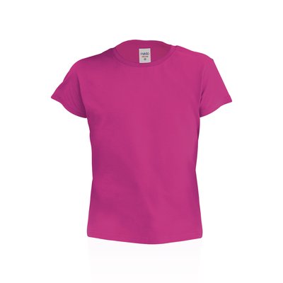 Camiseta Niño Algodón 4 a 12 Fucsia 4-5