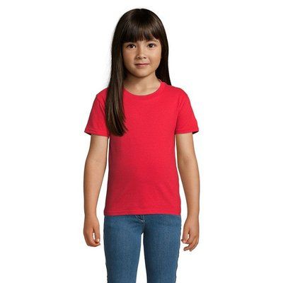 Camiseta Niños Ajustada 150g Algodón Rojo XL