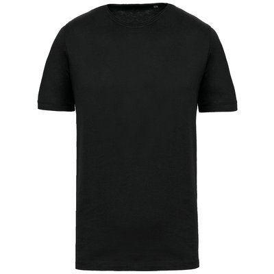 Camiseta orgánica cuello sin costuras manga corta Black 3XL