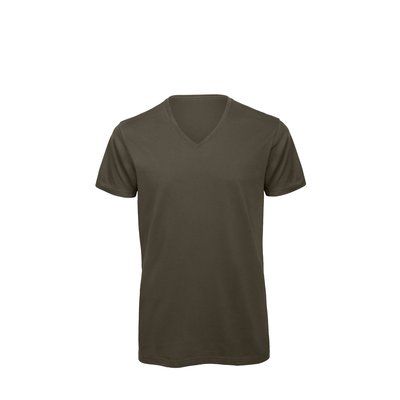 Camiseta Orgánica Cuello de Pico Hombre Khaki S