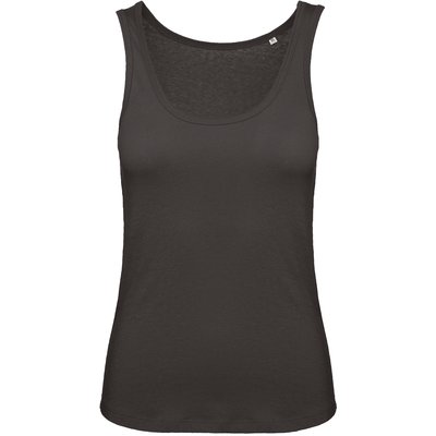 Camiseta orgánica sin mangas mujer Negro XXL