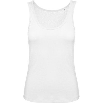 Camiseta orgánica sin mangas mujer White XXL