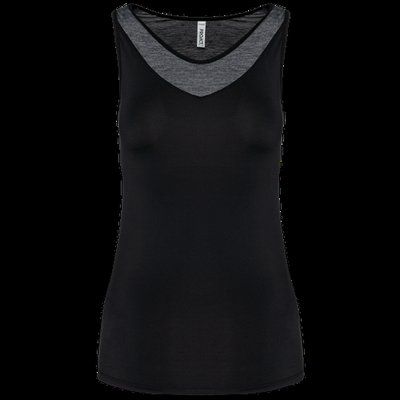 Camiseta de pádel sin mangas Black / Marl Dark Grey S