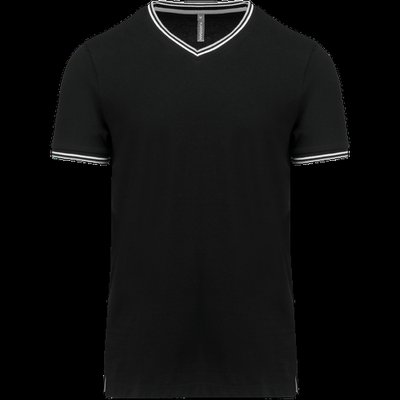 Camiseta de punto piqué de hombre Black / Light Grey / White S