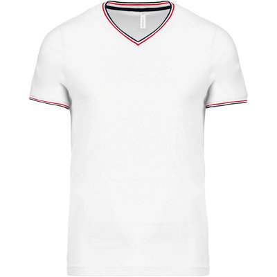 Camiseta de punto piqué de hombre Blanco XL