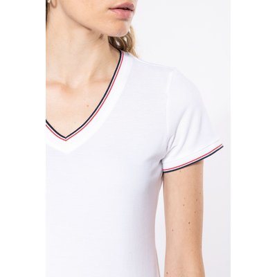 Camiseta de punto piqué mujer