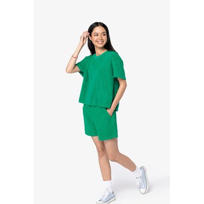 Camiseta de rizo para mujer corte oversize