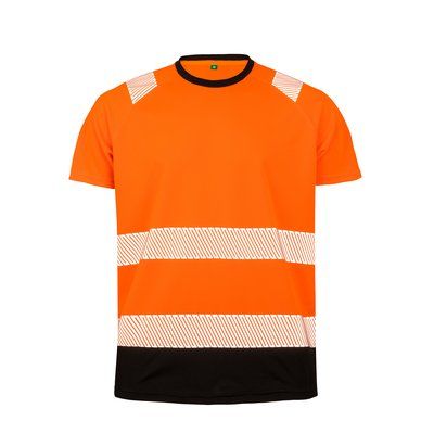 Camiseta de seguridad reciclada Orange / Black S/M