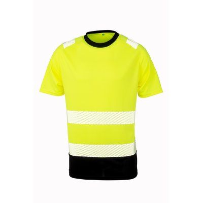 Camiseta de seguridad reciclada Yellow / Black L/XL