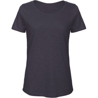 Camiseta  sencilla para mujer de algodón orgánico Azul M