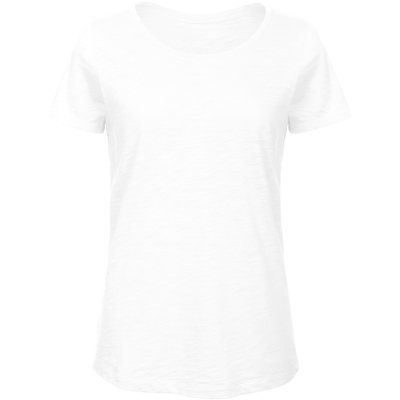 Camiseta  sencilla para mujer de algodón orgánico Blanco L