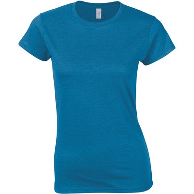 Camiseta sutil mujer algodón Azul XL