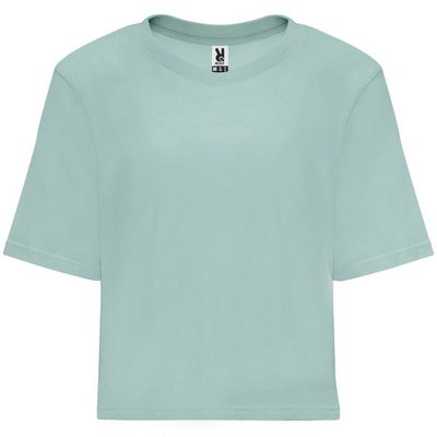 Camiseta de Talle Corto para Mujer AZUL LAVADO M