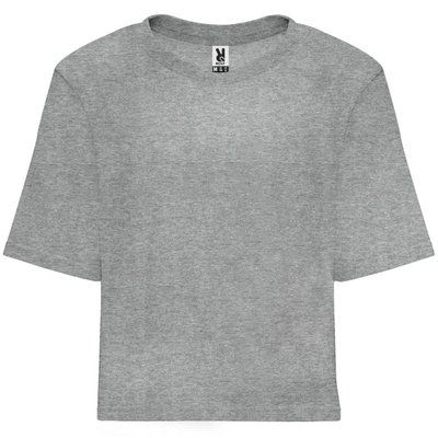 Camiseta de Talle Corto para Mujer GRIS VIGORE 2XL