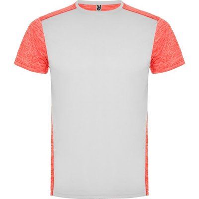 Camiseta técnica con cuello redondo y manga corta BLANCO/CORAL FLUOR VIGORE 16