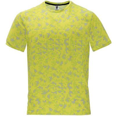 Camiseta Técnica Estampada PIXEL AMARILLO FLUOR XL