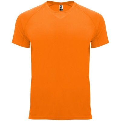 Camiseta técnica manga corta cuello redondo NARANJA FLUOR 12