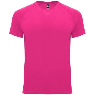 Camiseta técnica manga corta cuello redondo ROSA FLUOR 3XL