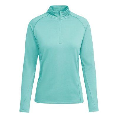 Camiseta Técnica Mujer Cuello Cremallera y Manga Larga VERDE MENTA M