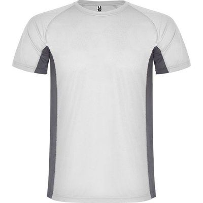 Camiseta técnica de poliéster BLANCO/PLOMO OSCURO 4