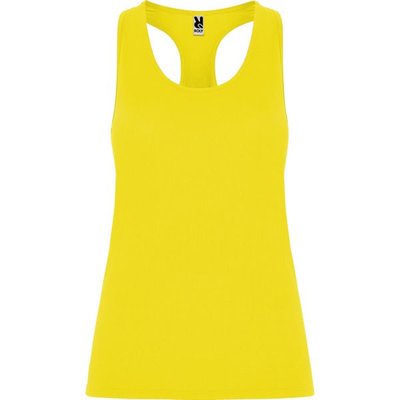 Camiseta Técnica de Tirantes Entallada Amarillo Fluor M