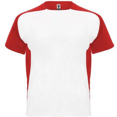 Camiseta técnica transpirable de secado rápido Blanco/rojo 12