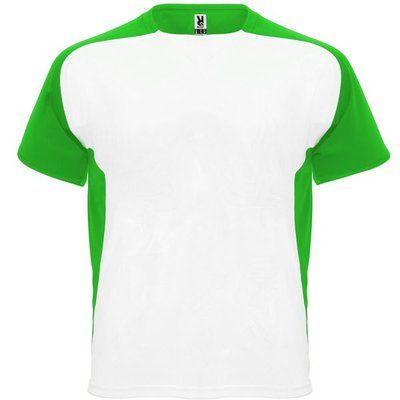 Camiseta técnica transpirable de secado rápido BLANCO/VERDE HELECHO 16