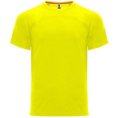 Camiseta Técnica Unisex Manga Ranglán Amarillo Fluor XL