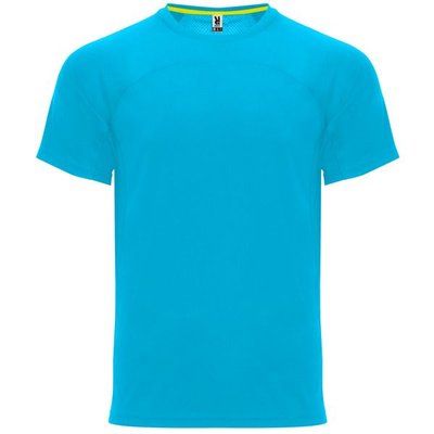 Camiseta Técnica Unisex Manga Ranglán Turquesa M