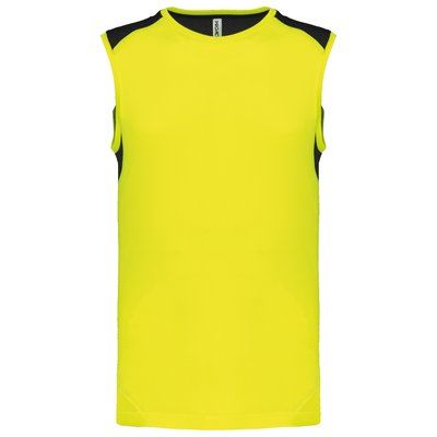 Camiseta tirantes deportiva bicolor Amarillo XL