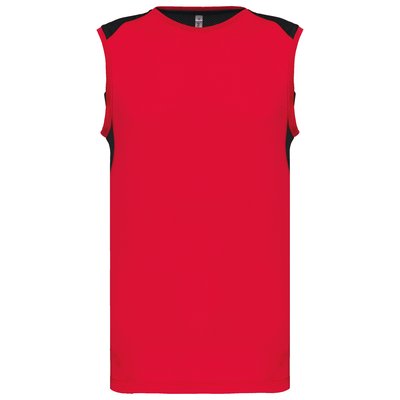 Camiseta tirantes deportiva bicolor Rojo 3XL