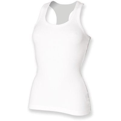 Camiseta tirantes mujer algodón Blanco L