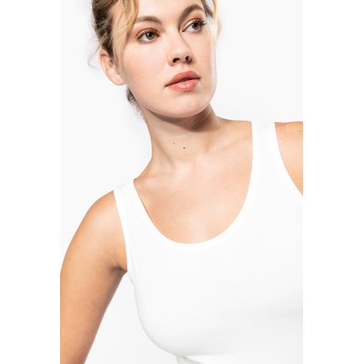 Camiseta tirantes mujer escote amplio