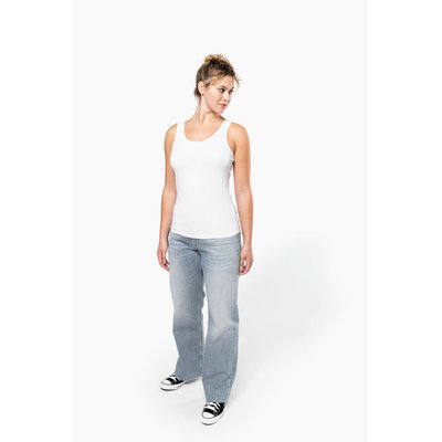 Camiseta tirantes mujer escote amplio