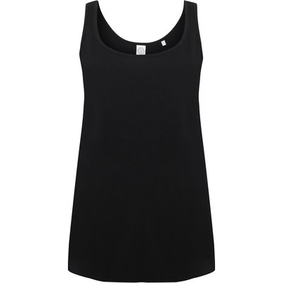 Camiseta tirantes mujer punto jersey Negro S