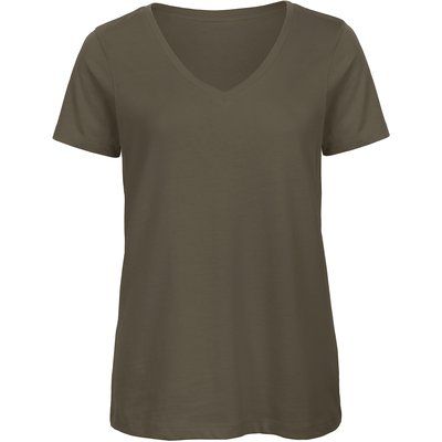 Camiseta ultrasuave cuello de pico Verde XL