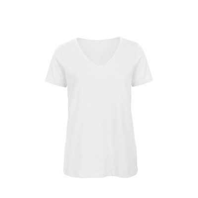 Camiseta ultrasuave cuello de pico White M