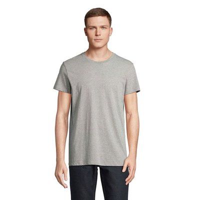 Camiseta Unisex 100% Algodón Gris Jaspeado XS