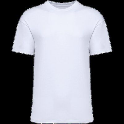 Camiseta unisex hombros caídos Blanco 3XL