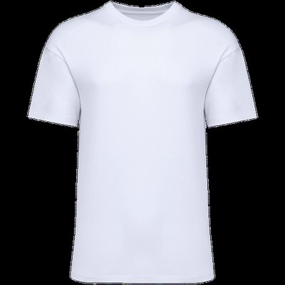 Camiseta unisex hombros caídos Blanco XXL