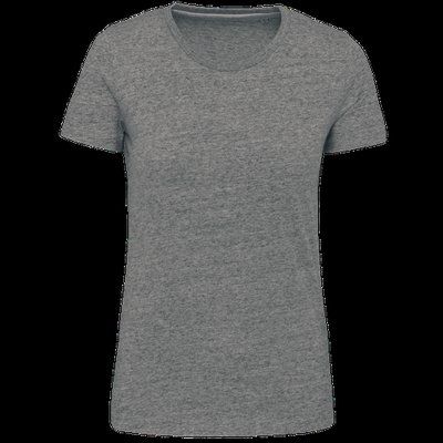 Camiseta vintage mujer algodón Slub Grey Heather M