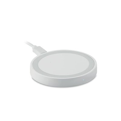 Cargador Inalámbrico Compacto Ø7cm Blanco